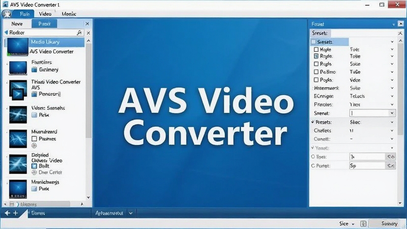 չʾAVS Video Converter������Ŀ�����ͼ�����Ϊý����б����Ҳ�Ϊ��ʽԤ��ѡ����壬����������������ɫ���������������Ϊǳ��ɫ����̨����������λ��ͻ����ʾ��������AVS Video Converter�����дʵ������