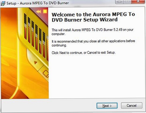 Aurora MPEG to DVD Burner 软件界面 下载