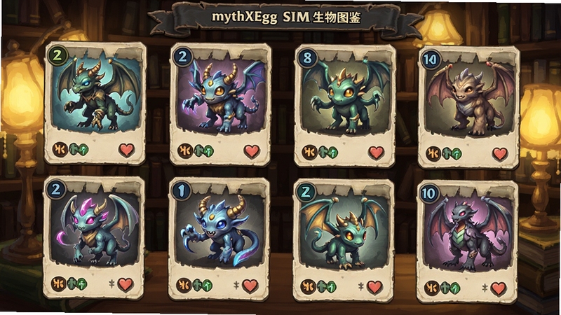 mythXEgg SIM����ͼ�����棬չʾ�������͸���Ļ������ÿ����Ƭ��������ͼ�꣬����Ϊͼ�����ܣ�ů��ɫ�ƹ⣬ϸ�ڷḻ���ʺ���Ϊ���Բ�ͼ