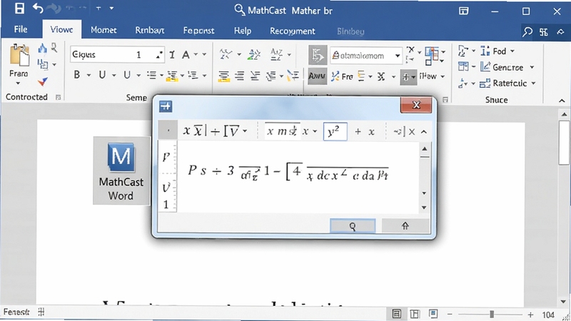 MathCast��Word�������еĲ��ͼ����ʾ������󵯳���ʽ�༭���ڣ�����ΪWord�ĵ�ҳ�棬��������ں���Ȼ��չʾ����ʹ�ó���