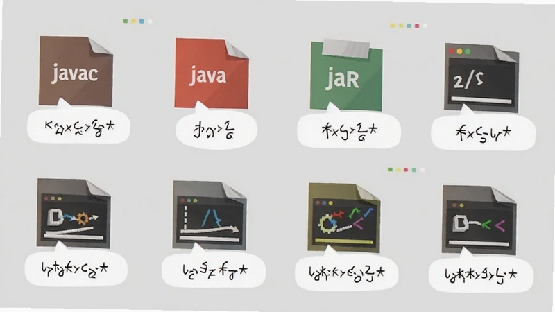 չʾJava SE Development Kit (JDK)�������ı�ƽ��ͼ����ͼ������javac��java��jar�������й���ͼ�꣬����������������ǳ��ɫ�����ϣ����Լ���˵���������ݣ��������רҵ���ʺϽ̳���ͼ��