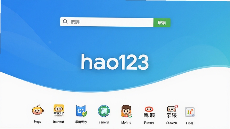 hao123��ҳȫ�������ͼ������������ͳ�����վͼ�굼��������Ϊ��ˬ���׽��䣬��������ͻ��hao123 logo���������ִ���࣬������Ⱦ
