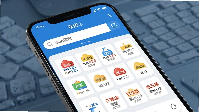 hao123�ֻ����������չʾ������������ͳ�����ַ���񣬱���Ϊ�ƶ���UI�����ɫ����ɫ�����ֻ���Ļģ��չʾ���������ͼ