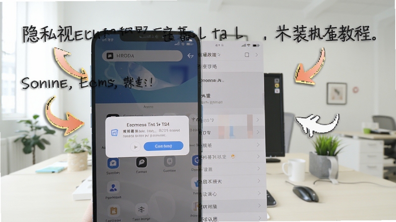 隐私视影播放器安装与权限设置教程步骤截图,手机画面显示应用权限弹窗与设置选项列表,背景为操作指引箭头与说明文字,明亮办公环境,浅色背景,清晰易懂的UI教学图