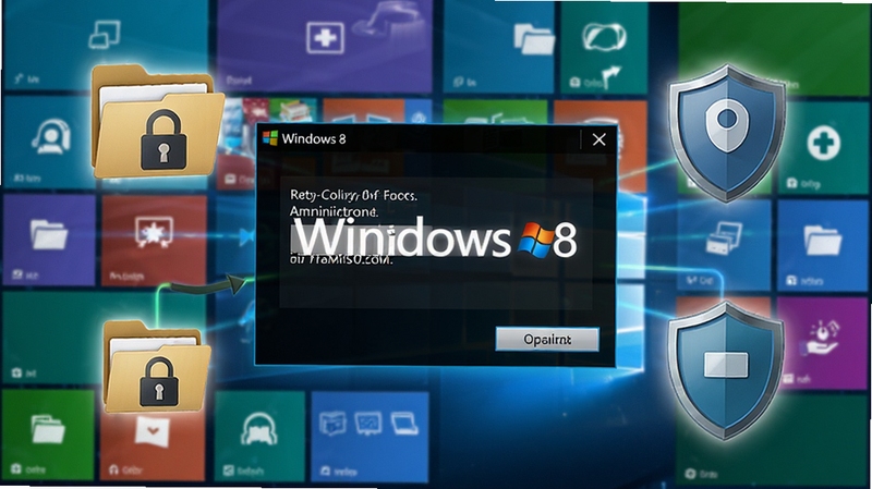 Windows 8 �Ҽ���ȡ����ԱȨ�� ����ʾ��ͼ����������չʾ�ù��ߵļ��ײ�����壬��Χ�������ļ��н�����Ȩ�޶��Ƶ�ͼ��Ԫ�أ���������Windows 8���������ƣ�ɫ��������ͻ������С�ɡ���ȫ����ݵ�����