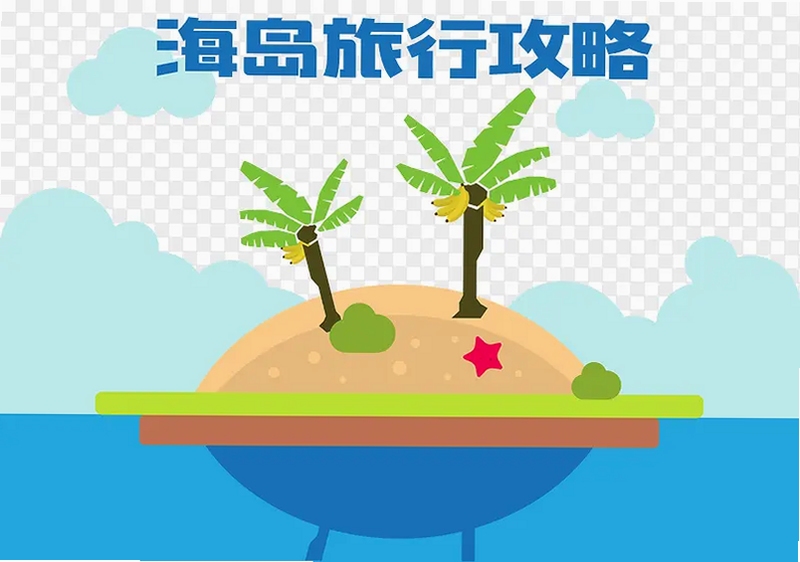 赴屿旅行 海岛 出行 攻略 背景图