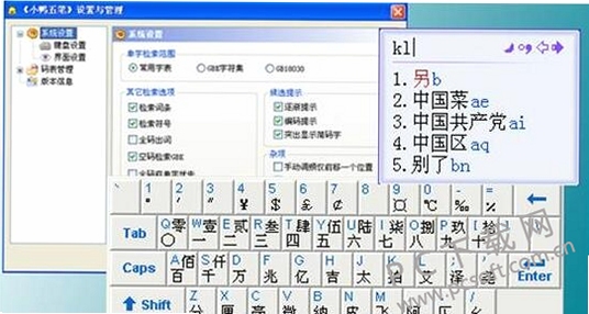 小鸭五笔 设置 拼音混输