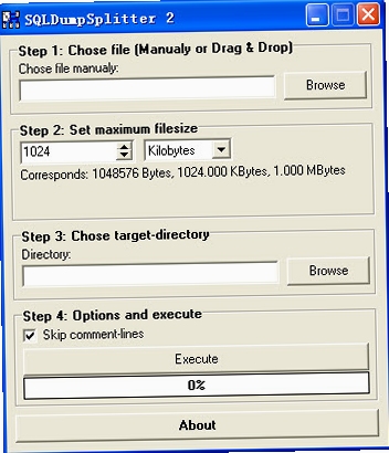 SQLDumpSplitter 使用教程