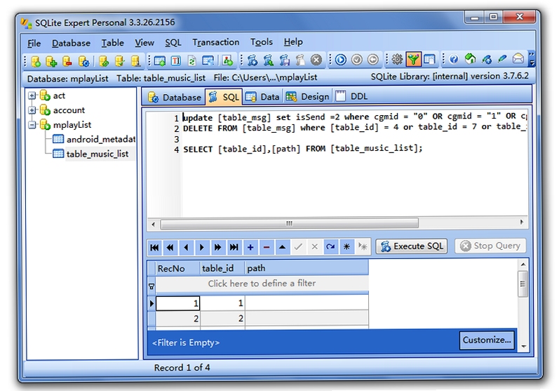 SQLite Expert 使用教程