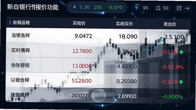 �°������鱨�۹��ܽ���ͼ��չʾ��ͬ����Ʒ�ֵ�ʵʱ����ۺ������ۣ��б��������룬�۸��ǵ��ú���ɫ��ע�����������׶�������Ϊ��ɫ���⣬����ˢ�¶���Ч�������ڿƼ����