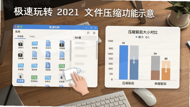 ������ת 2021 �ļ�ѹ������ʾ�⣬����չʾ����ļ�������ѹ���б����Ҳ���ʾѹ��ǰ���С�Աȵ�����ͼ������Ϊľ�����泡����ǿ���칫ʵ������Ч��������