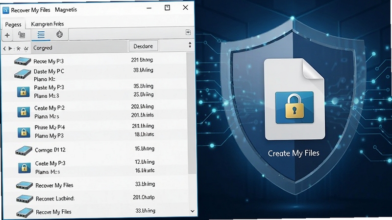 Recover My Files ����ӳ����Ԥ��ͼ���������Ϊ�����б����Ҳ�չʾ���ڴ�����ӳ���ļ�ͼ�꣬����Ϊ���ݰ�ȫ����Ķ���Ԫ�أ�ɫ������רҵ