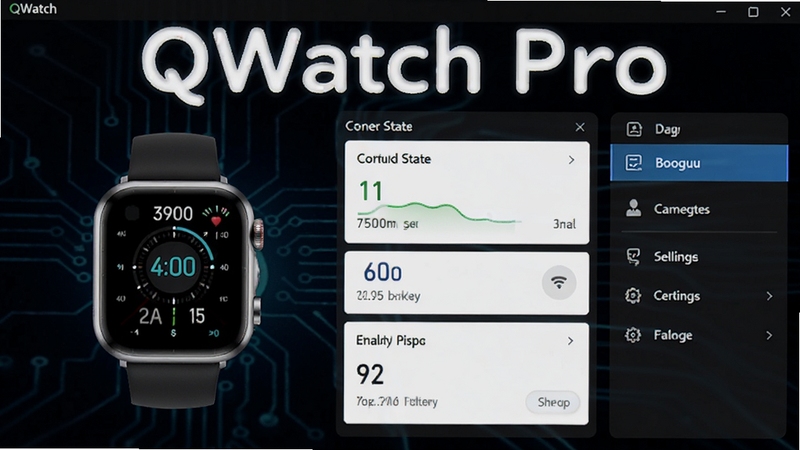 QWatch Pro�����ֱ�������������Ԥ��ͼ��չʾ�ֱ�����״̬������ͬ������빦�ܲ˵�������Ϊ��ɫ�Ƽ��з�����Ӿ�ͻ����������QWatch Pro������������������������Booguģ������