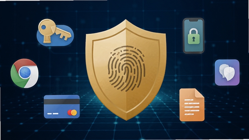 1Password��ȫ������������Ӿ���������������һ������ָ��ʶ��ͼ���Ľ�ɫ���ƣ�������Χ�����Ÿ��ֲ�ɫͼ�꣬�����������Կ��ͼ�ꡢ�ֻ��ϵ�����ͼ�ꡢ���ÿ�ͼ����ĵ�ͼ�꣬����������ɫ����Ƽ��������������ִ���࣬ͻ����ȫ���ɿ�����ݵ�Ʒ������