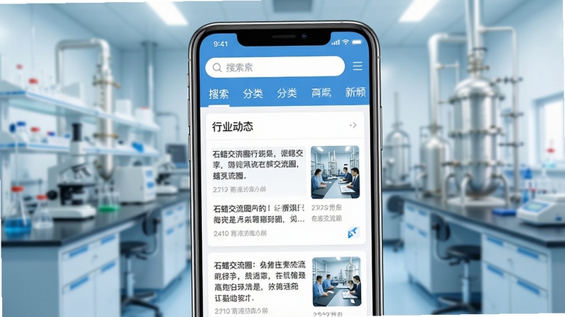 һ�������ֻ���Ļ��д����Ļ����ʾʯ������ȦAPP����ҳ���棬���涥�����������ͷ����ǩ���м�����ҵ��̬��Ϣ��������������������ͼ��������ģ����ʵ���һ򻯹���������������ɫ��Ϊǳ�����ɫ��������������ͼ���ֻ���ĻΪ���ģ��������ף����дʵ������ͻ��APP���ơ�ʯ������Ȧ��