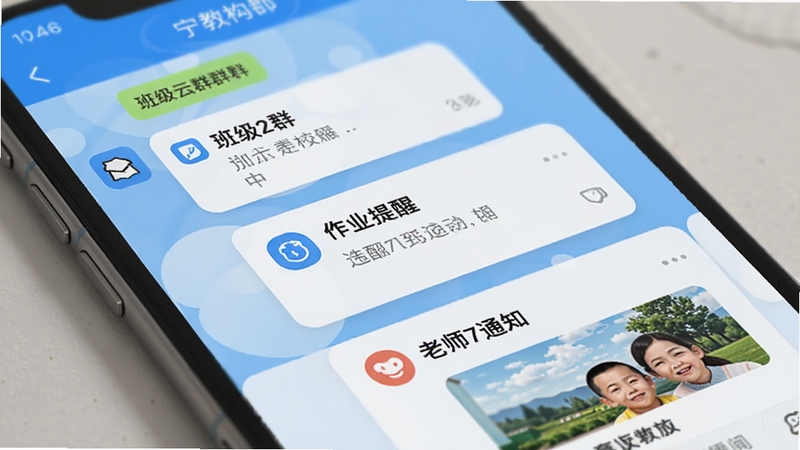 ������App��У��ͨ������д��չʾ�༶Ⱥ���졢��ҵ���ѿ�Ƭ����ʦ������ͼ��֪ͨ���������������ɫ��ͼ�����������������Ѻõ��Ӿ����