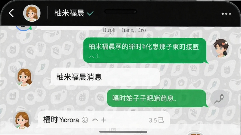 柚米福晨消息聊天界面截图,显示对话气泡与已读状态标识,背景为浅灰色聊天壁纸,头像与文字清晰,界面简洁,突出信息传达的即时性与状态显示的直观性