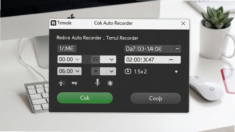 Cok Auto Recorder ��ʱ¼�����ô�����д����ʾʱ��ѡ���������ڣ�����Ϊ�ɾ��İ칫���棬��������������ͻ����ʱ���ܲ�������