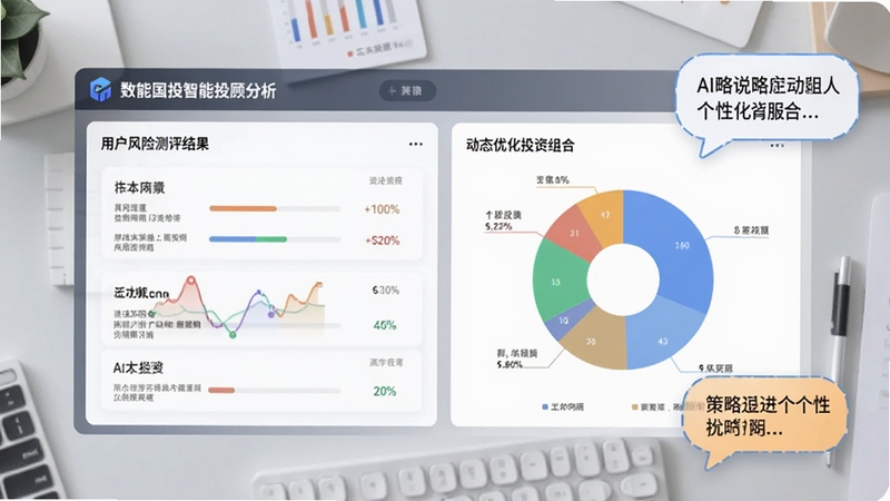 ���ǹ�Ͷ����Ͷ�˷������棬���չʾ�û����ղ���������Ҳ�Ϊ��̬���ɵ��Ż�Ͷ����ϱ�ͼ����������͵�ǳ��ɫ����̨�����������Ĳ���˵���������ݣ�������ֱ�ۣ�չ��AI�����ĸ��Ի����Ʒ��񳡾�