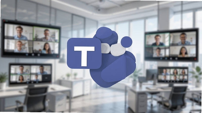 ��������ΪMicrosoft TeamsƷ�Ʊ�ʶ�����ڰ�գ�������ģ�����ִ����칫��ȫ���������Ļ��ʾ��ͬ�Ŷӵ�������黭�棬����������ͣ�������дʵ�Ҿ��пƼ��У���ͼ������Microsoft Teams Ԥ��ͼ