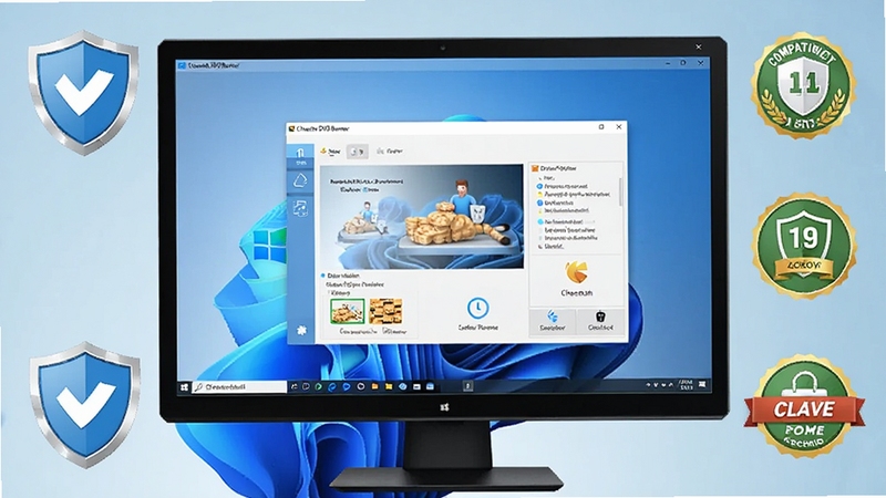 ����һ��Cheetah DVD Burner������Windows 11ϵͳ���������еı���ͼ�������������Windows��ʶ�ĵ�����Ļ����Ļ���������������ɼ�����Χ�д�����ȫ�����Ķ���ͼ�����������֤���£�����ɫ�������ɾ���