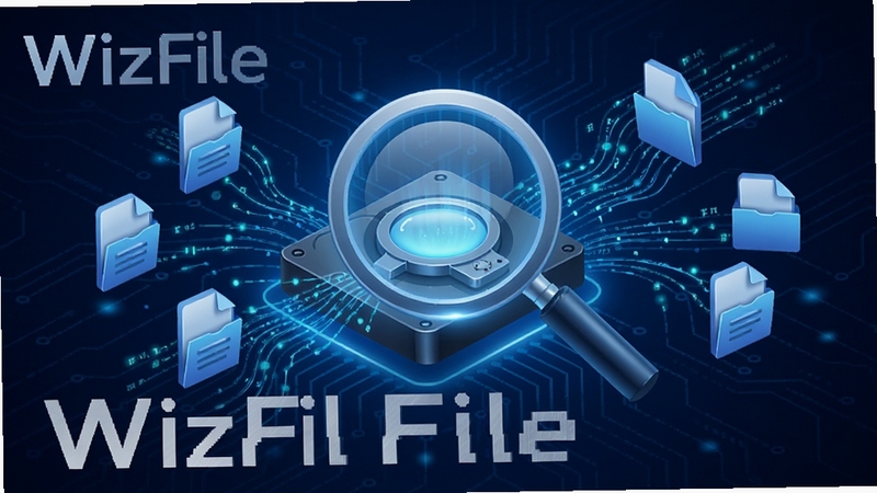 WizFile������������ʾ��ͼ������������ʾһ���Ŵ�ͼ������ɨ��Ӳ�̣���Χ�������������������ļ�ͼ�꣬������������ɫ�Ƽ��з��ͻ��������Ч�ʣ�ͬʱ����WizFile������������