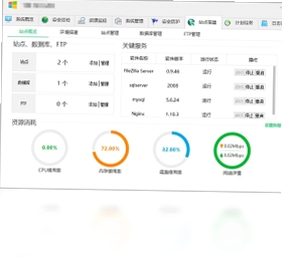 云帮手PC管理端 服务器监控界面