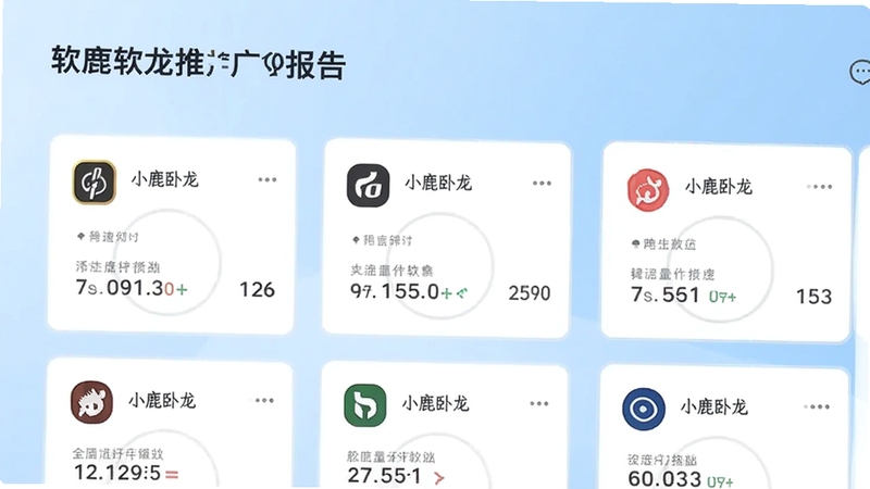 ��������С¹�����ƹ��˻����棬��������ʾ����˻���Ƭʽ���У�ÿ����Ƭ���в�ͬ��ƽ̨ͼ�������ָ�꣬����Ϊǳ��ɫ���䣬������ִ���Booguģ������