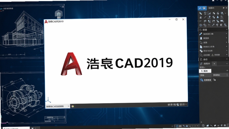 �Ƴ�CAD2019������������ȫò����������Ϊ������׼�������������ʾ����������Ϊ����ɫ�Ƽ��н��䣬���չʾ�������еͼֽ�߸�Ԫ�أ��Ҳ���ֹ�������˵�����������������רҵ������Booguģ������