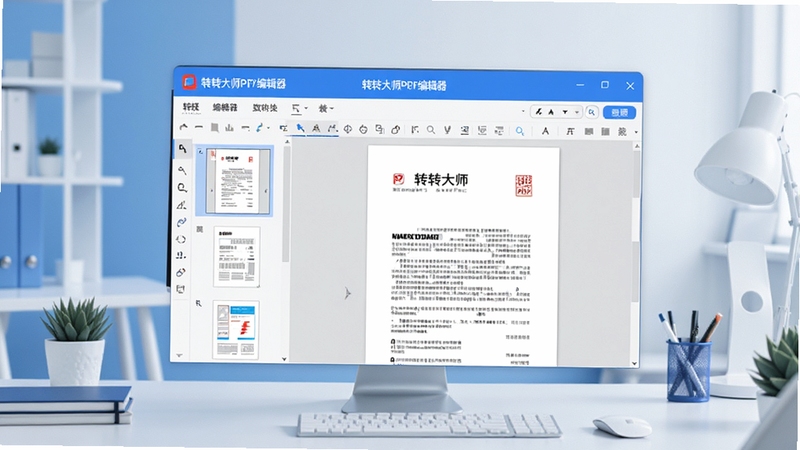 ����չʾתת��ʦPDF�༭�����������棬��������Ϊ�����������ڣ������ڿɼ�PDF�༭��������ҳ������ͼ���ĵ�Ԥ����������Ϊ�����ִ��칫���滷����ɫ��������Ϊ������������ˬרҵ����Ļ���������ɱ棬ͻ��
