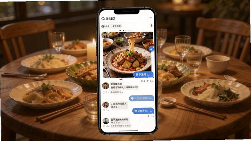 ���Ӻ���app�����������棬��������Ϊ�ֻ���Ļ��չʾ�û���������ʳͼƬ���������Ի����ݣ���������Ϊ��ܰ�Ĳ�������������Booguģ������