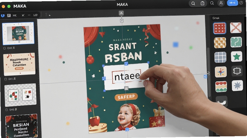 MAKA�༭��������д������չʾ�û�������קһ������ͼ�㵽�������룬��������һ�Ž��մ�����������Χ������ģ������ͼ���ز�ͼ�꣬���������ִ�����������MAKA�����ڶ���������