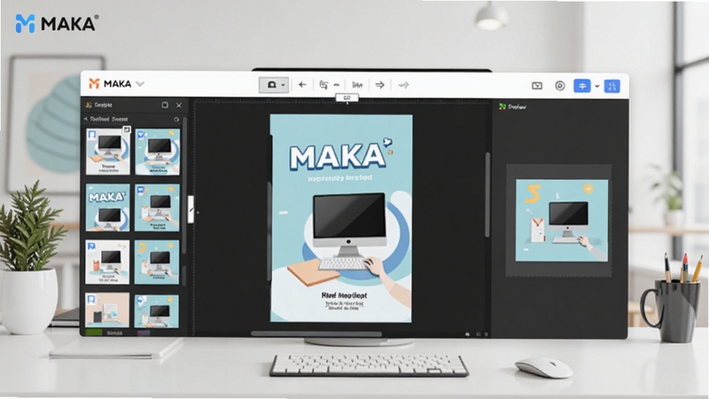 MAKA������ƹ��������棬��������չʾһ����קʽ�����༭�������Ϊ�ز�ģ����壬�Ҳ�Ϊ����Ԥ�����򣬱���Ϊ�ִ���Լ�칫���棬����ɫ������������ͻ��MAKAƷ�Ʊ�ʶ