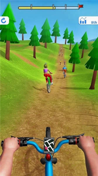 Downhill Race Extreme BMX Rush 手机操作界面