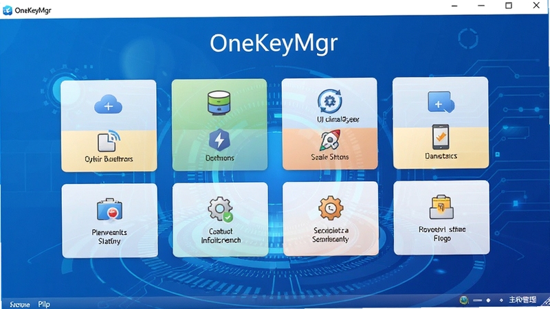 OneKeyMgr һ������ ����������ȫ��չʾ ����Ϊ���ܰ�ť���� ����Ϊ��ɫ����Ƽ���� ��������ϵͳ�Ż����ߺ��Ĺ�������