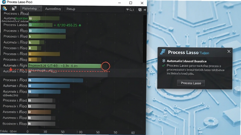 Process Lasso ProBalance������ʾͼ�����������ʾ�����������ͼ������һ����ռ�ý��̱��Զ����Ϊ�����ȼ����Ҳ൯�����ܵ�����ʾ�򣬱���Ϊǳ��ɫ�Ƽ�������ͻ��Process Lasso���Զ�����������