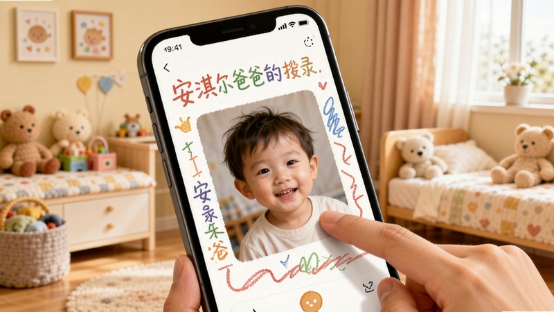 ��俶��ְ���д��¼���ܽ���չʾ����������Ϊ�ֻ���Ļ��һ�Ŷ�ͯ��Ƭ����Ƭ���в�ɫ��д���ֺ�Ϳѻ����ָ������Ļ����д����������ܰ�Ķ�ͯ�����ʺ�Booguģ������