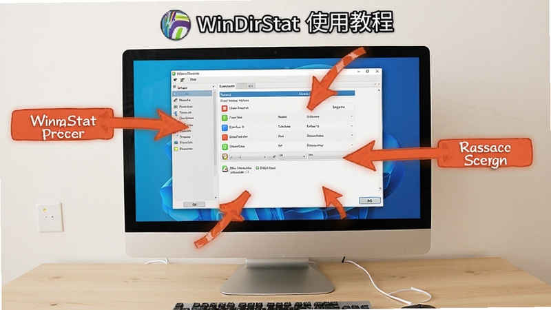 WinDirStat ʹ�ý̳̲���ͼ����������Ϊ������Ļ������ʾ���������������ע��ͷ������Ϊǳɫ���棬ͻ������ָ�����������