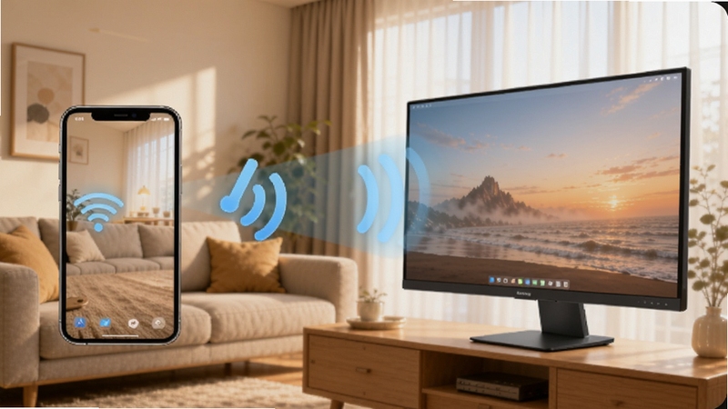 ������� ���Զ� ����Ͷ������ʾ��ͼ������չʾ�ֻ������֮��ͨ��WiFi�ź�ͼ���������ֻ���Ļ������Ͷ�䵽������ʾ���ϣ�����Ϊ�ִ��Ҿӿ���������ɫ����ů����������Booguģ������