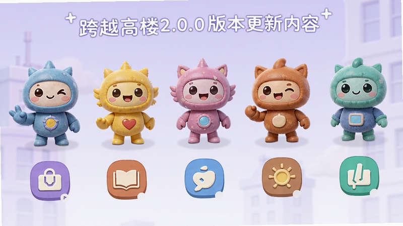��Խ��¥2.0.0�汾��������չʾͼ�������������������ͬ��ɫ�����͵Ŀ�ͨ��ɫ������Ϊ����ɫ���䣬��ɫ�·���ע��������ͼ�꣬���������¿ɰ�������Booguģ������