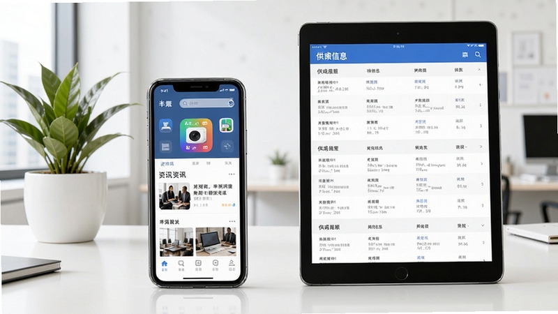 �����̻�APP���ֻ���ƽ������ϵĶ��չʾЧ��������ֻ���ʾ��Ѷ��ҳ���Ҳ�ƽ��չʾ������Ϣ�б�������Ϊ�����ִ��칫�������������һ����ֲ����������������ͻ�����豸ʹ�õı����