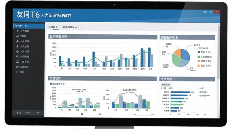 用友T6人力资源管理软件数据报表分析界面展示图