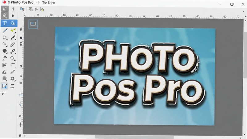 Photo Pos Pro ���ֱ༭���棬������һ�ź����������ӱ������֣����ִ�����ߺ�ͶӰЧ������๤����������ʾ���ֹ��ߣ�����Ϊ������������