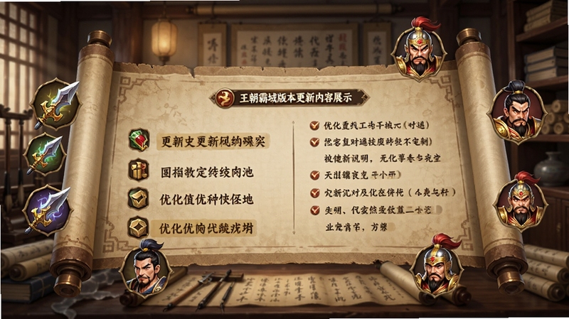 ��������汾��������չʾͼ�������Ծ�����ʽչ������������д�Ÿ�����Ŀ���Ż�˵������Χ��׺����Ϸ�ڵĵ���ͼ�����佫ͷ�񣬱���Ϊ�Ŵ��鷿������ɫ�����ӵ��ţ�����Booguģ������