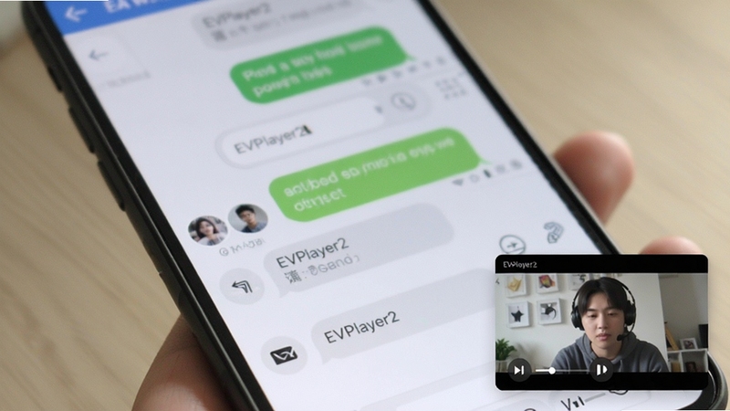 EVPlayer2����С������Ч��ͼ������չʾ�ֻ���Ļ����Ƶ��С����������ʽ��ʾ�����½ǣ�����Ϊ����Ӧ�ý��棬���ֶ�������ʹ�ó��������岼��������Ȼ��ɫ�����