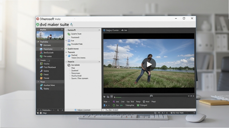 3herosoft dvd maker suite ����������ȫòչʾ����������λ�������������Ϊ����ģ�鵼�������Ҳ�Ϊ��Ƶ�ز�Ԥ�����ڣ�����Ϊǳ��ɫ�칫���滷���������Ȼ������Ͻ����䣬��������������ͻ��������������ϸ��