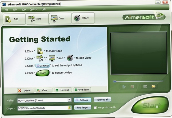 aimersoft mov converter 安装教程