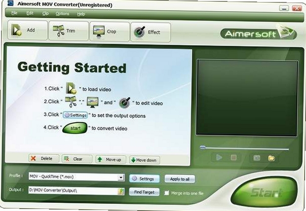 aimersoft mov converter 支持格式列表