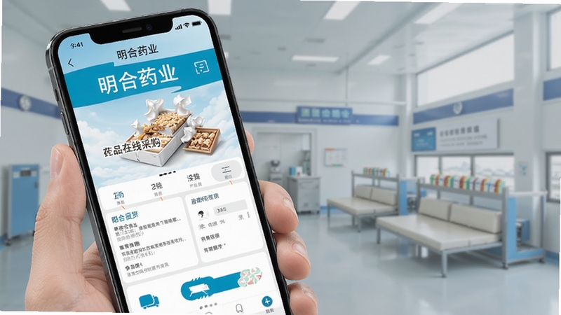 明合药业 药品在线报货采购 手机界面展示图