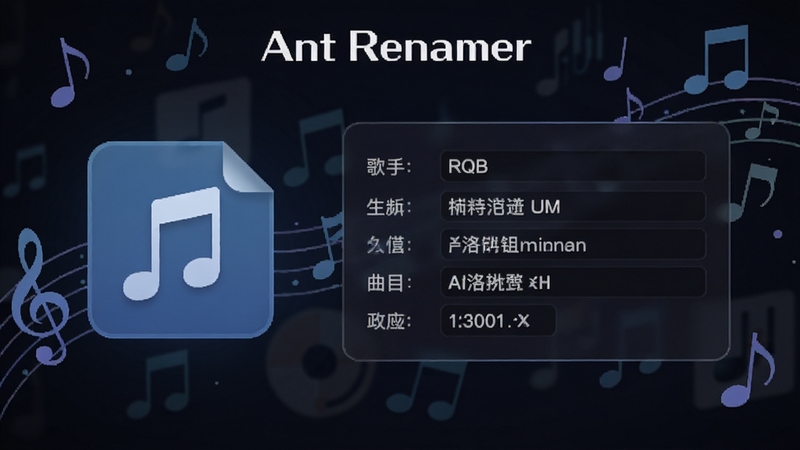 Ant Renamer ��Ƶ��ǩ��ȡ����ʾ��ͼ����������Ϊ�����ļ�ͼ�����ǩ��Ϣ��壬��ʾ��������ר��������Ŀ��ŵ��ֶΣ�����Ϊ��ɫ�������⣬��������װ��Ԫ�أ�ͻ�� Ant Renamer �ڶ�ý���ļ��������������